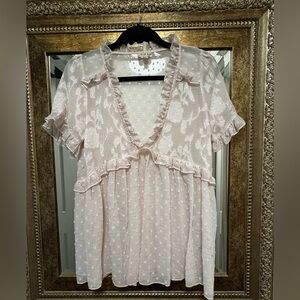 POL sheer babydoll top